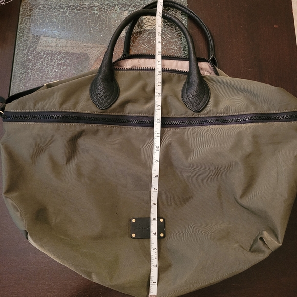 Foley & Corinna Fusion Expandable Weekender Bag Desert Green Liberated Leather - Picture 4 of 15